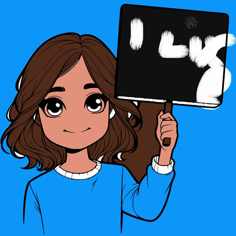 realistic girl holding up a sign