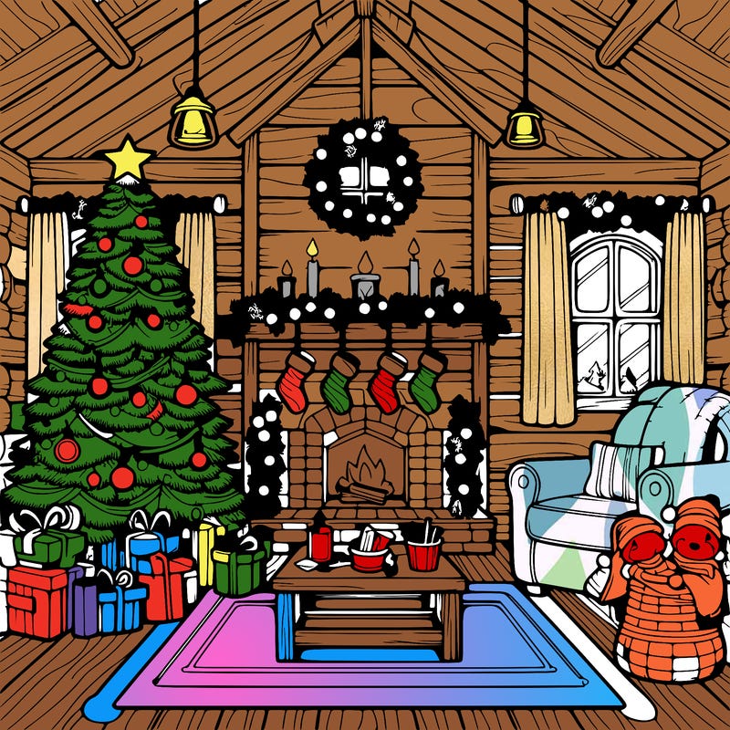 christmas house interior