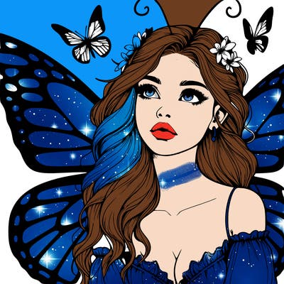 butterfly fairy realistic girl