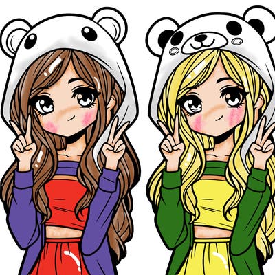 teen girl in animal costume