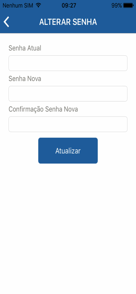 Agenda Facil SP change password screen