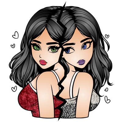 realistic girl split