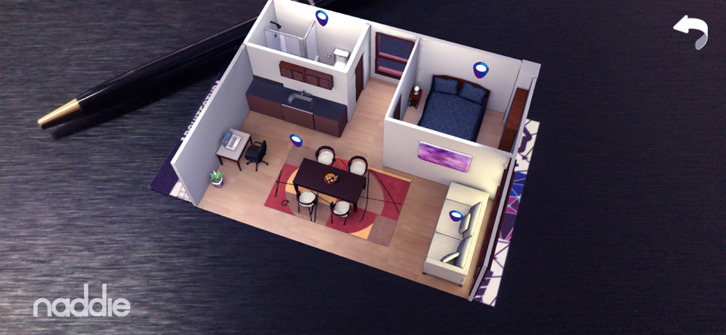 Naddie AR - Augmented reality 3D apartment floor plan visualization