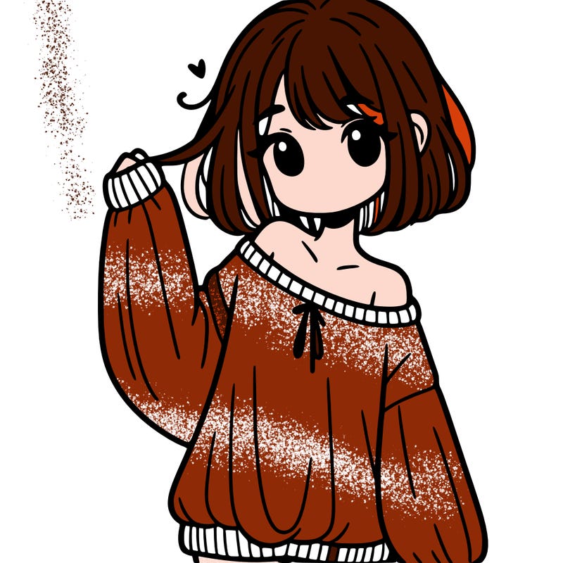 girl in baggy sweater hanging off her shoulder