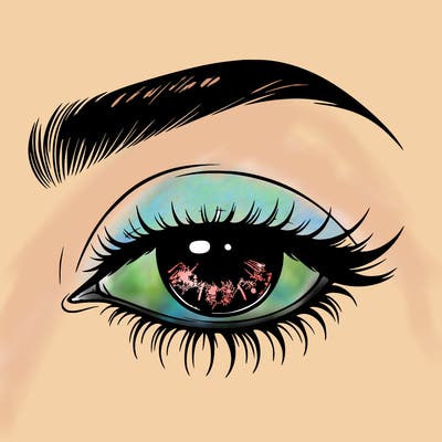 eye closed realistic