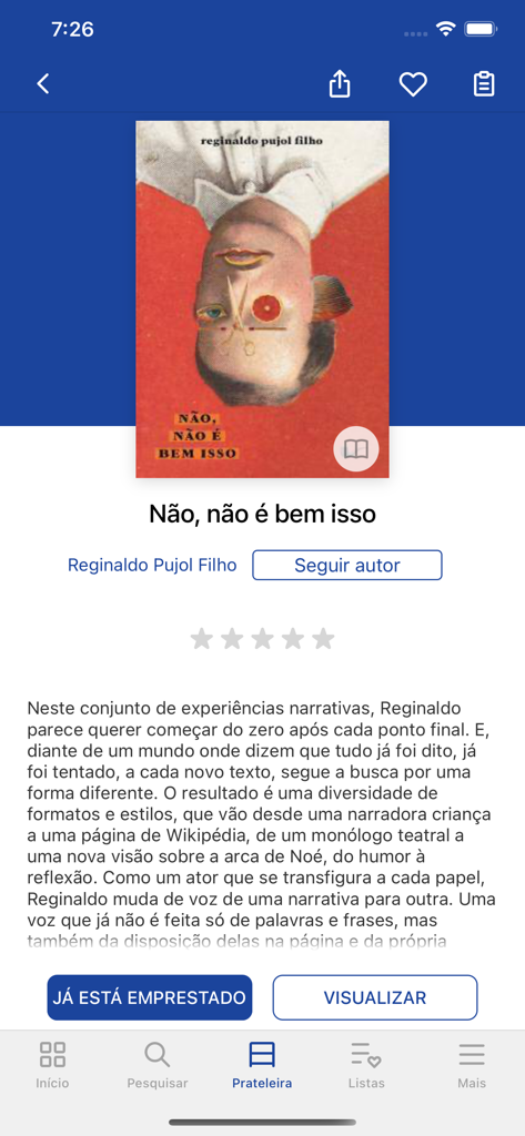 BibliON: seu app de leitura - Una pantalla de la aplicación BibliON que muestra la portada de un libro, la descripción y los botones de acción para la lectura digital.
