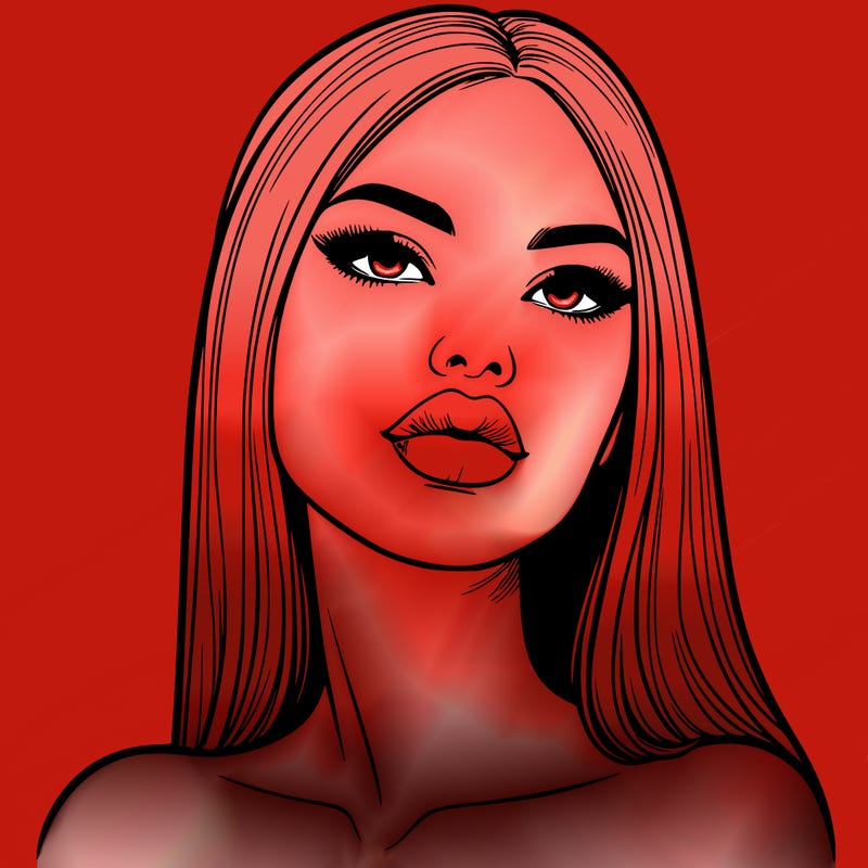 realistic woman with full lips