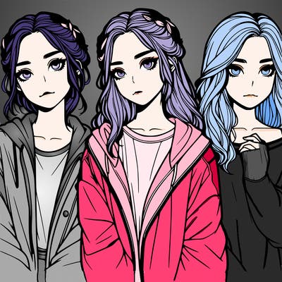 aesthetic girl realistic