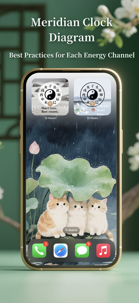 12 Hour Health - Energy Widget - Interfaz que muestra una variedad de esferas de Apple Watch que incluyen paisajes naturales y lindos personajes de gatos gordos para el seguimiento del bienestar