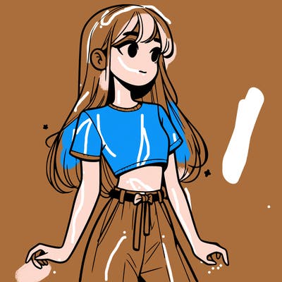 girl in a cute crop top