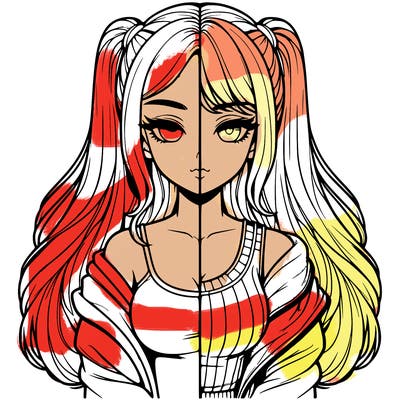realistic girl split