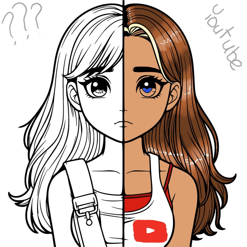 realistic girl split