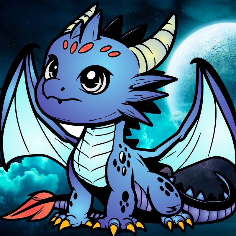 fierce baby night dragon