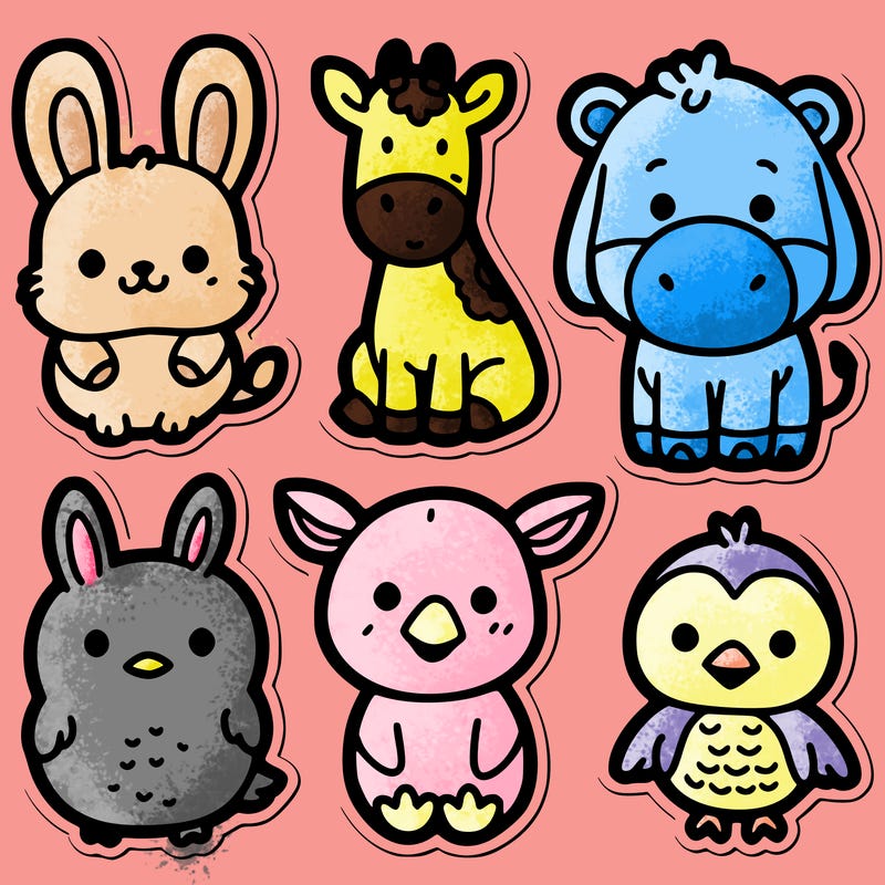 cute animal stickers