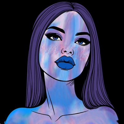 realistic woman with full lips