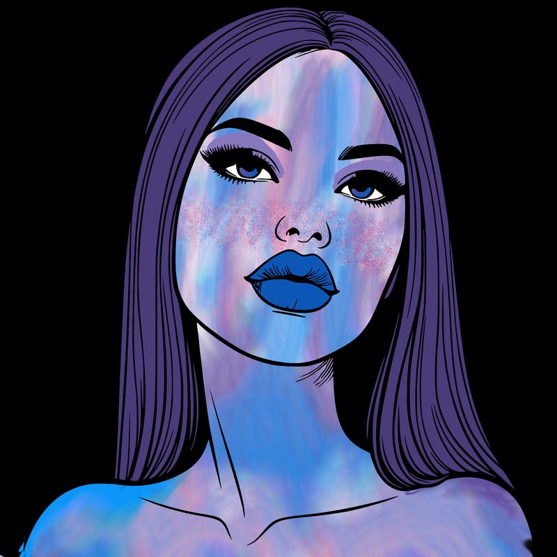 realistic woman with full lips