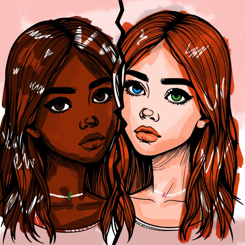 realistic girl split