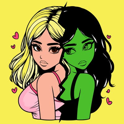 realistic girl split