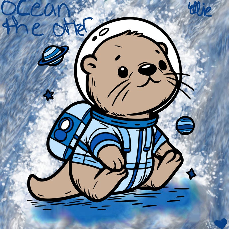 otter in a space suit