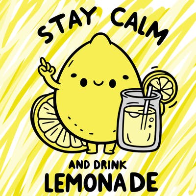 stay calm and drink lemonade