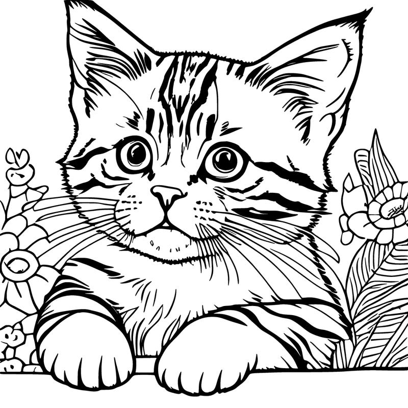 cute little kitten laying down