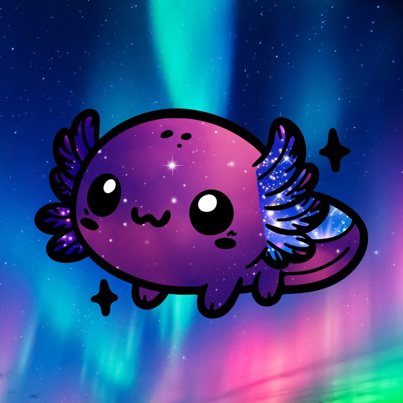 cute easy baby axolotl