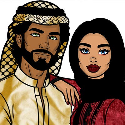 handsome man with a beautiful woman