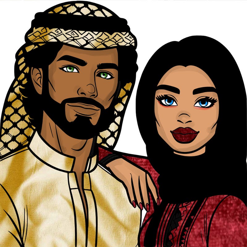 handsome man with a beautiful woman