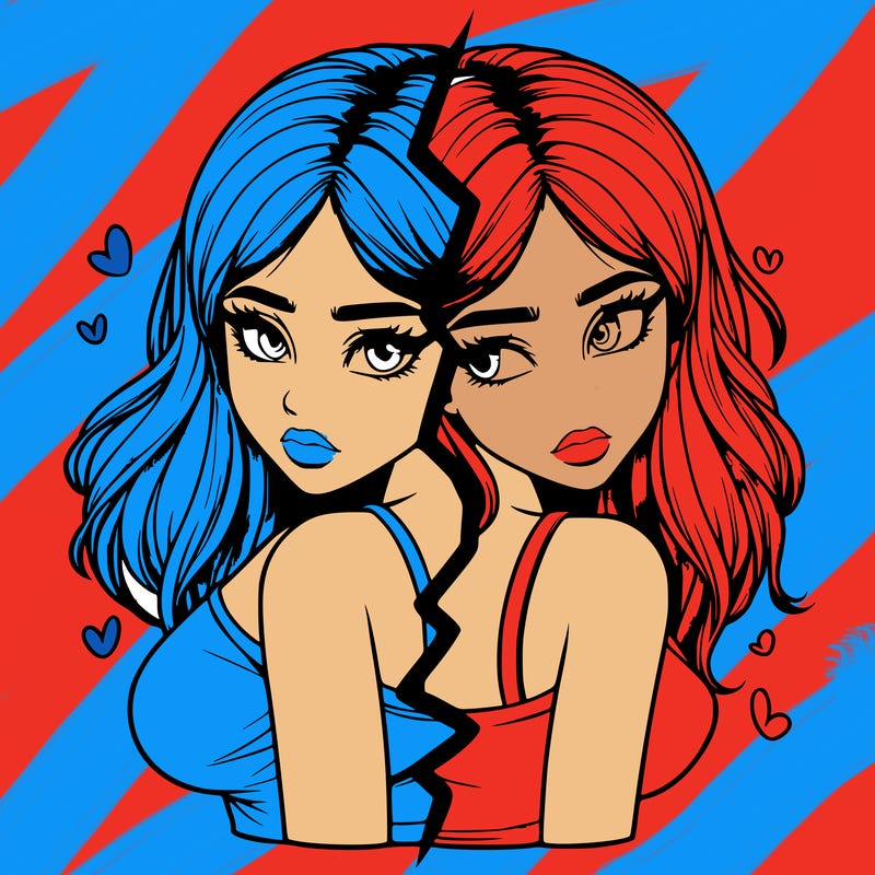 realistic girl split