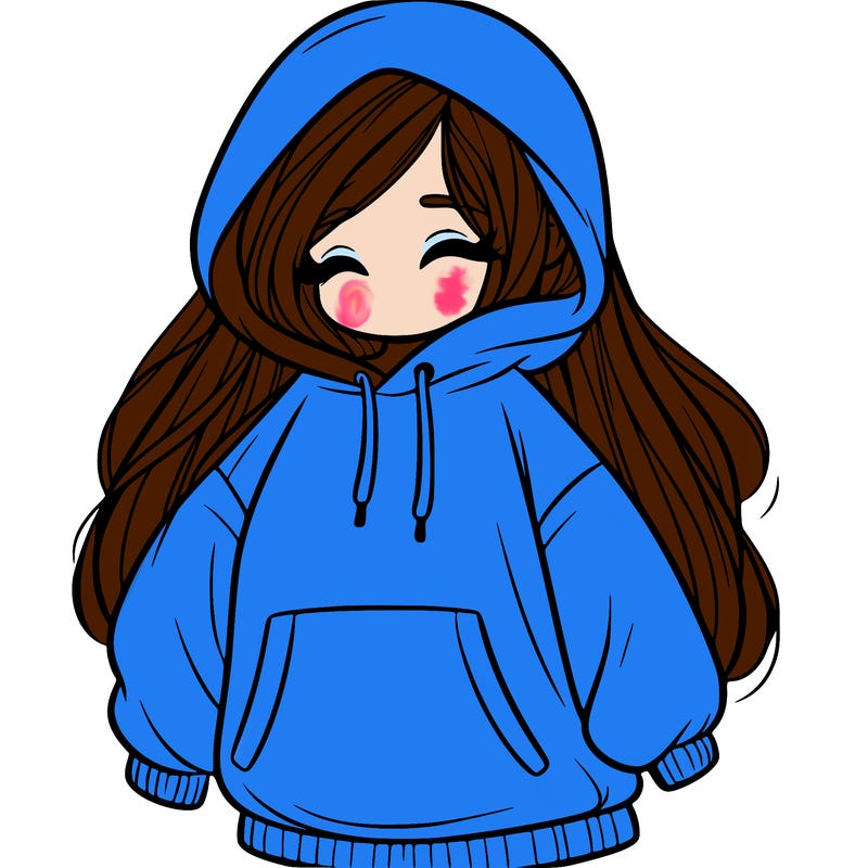 girl in oversized hoodie
