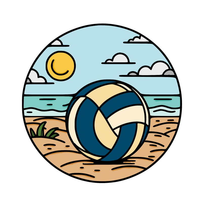 volleyball on a beach