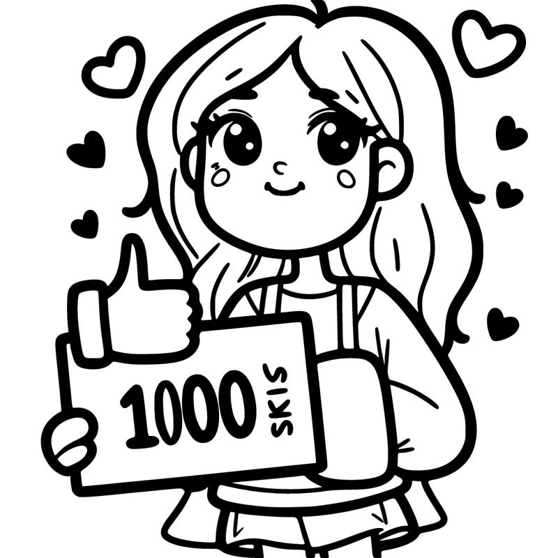 a girl holding a 100 likes sign