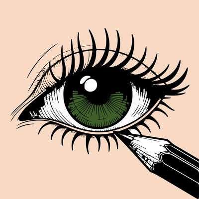 eye drawing pencil