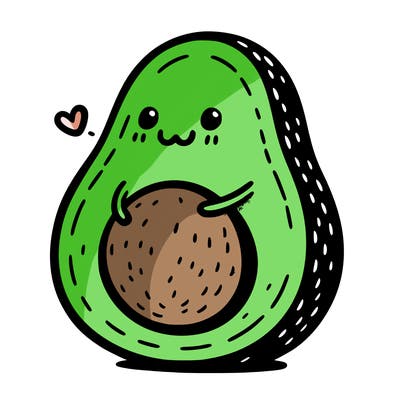 an avocado hugging an avocado