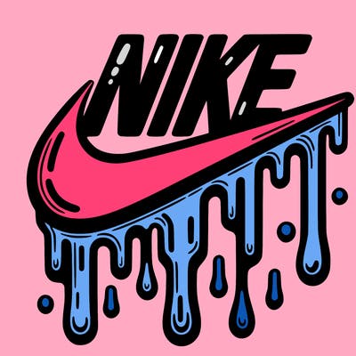 dripping nike logo