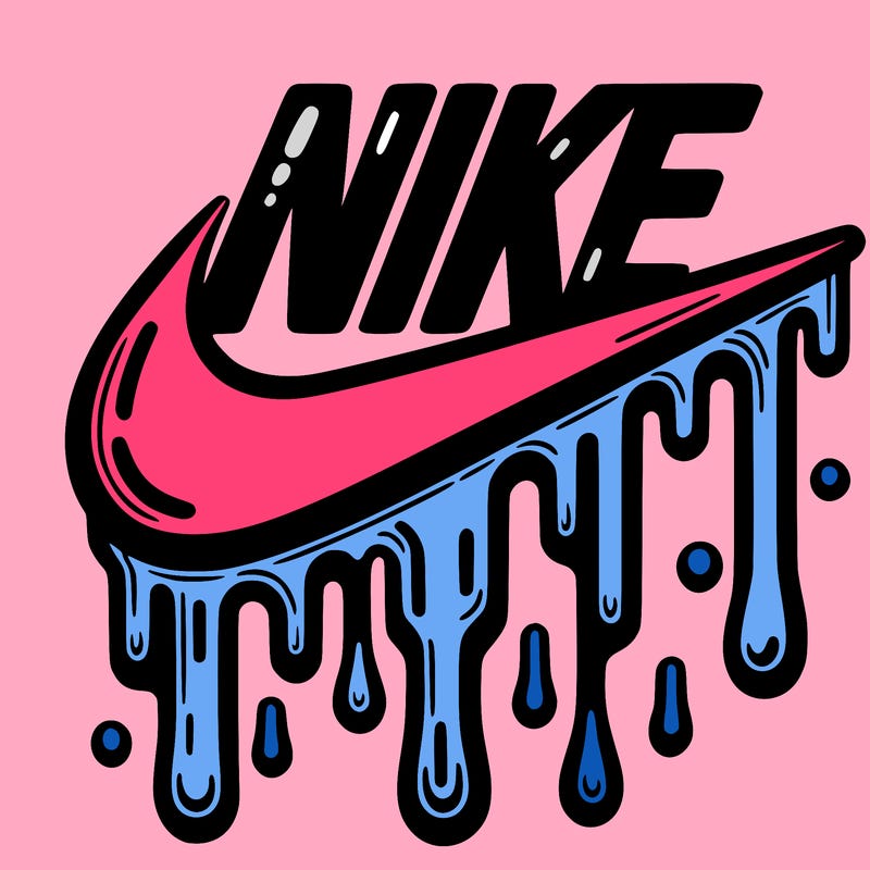 dripping nike logo