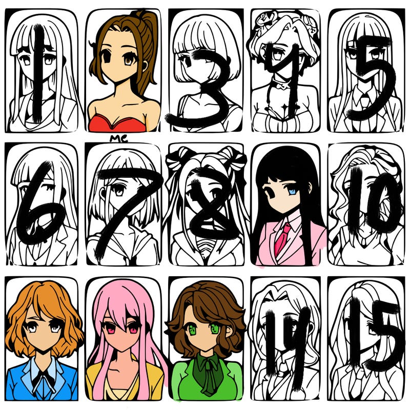 girls that look diffrent anime