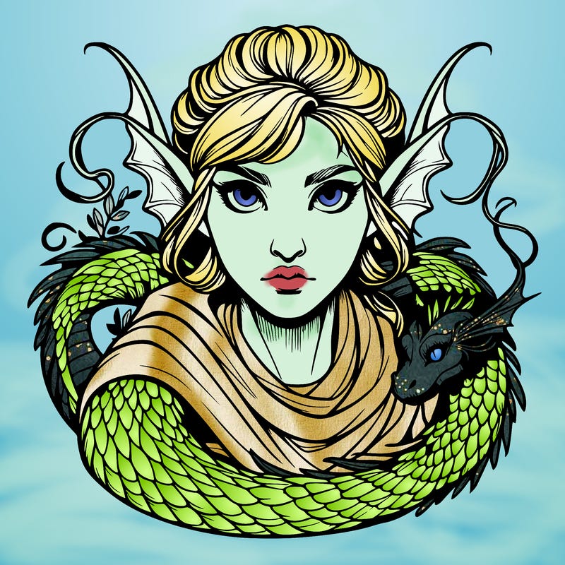 realistic mythical woman creature