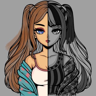 realistic girl split