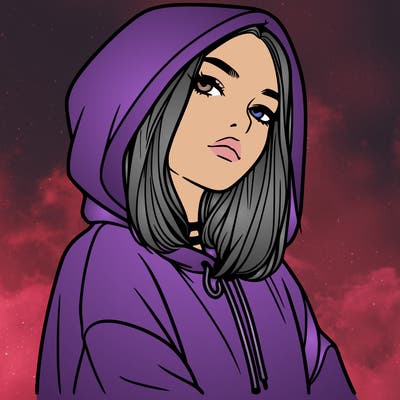 a realistic girl in a hoodie