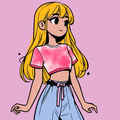 girl in a cute crop top