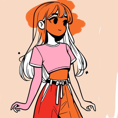 girl in a cute crop top