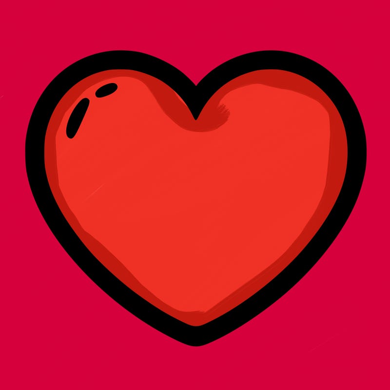 a blank heart
