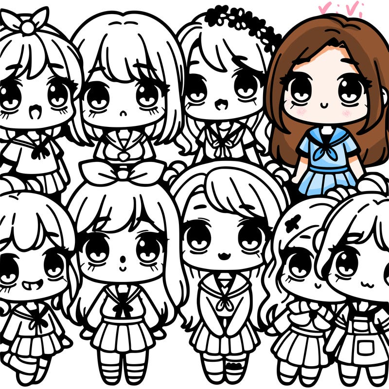 cute girls in a group