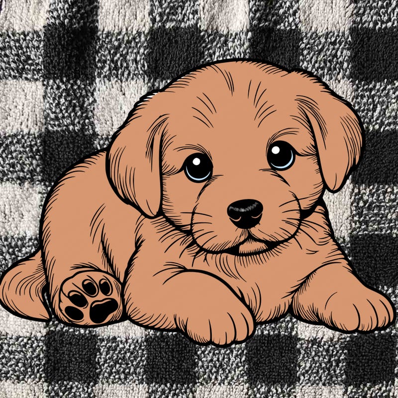 a cute realistic puppy