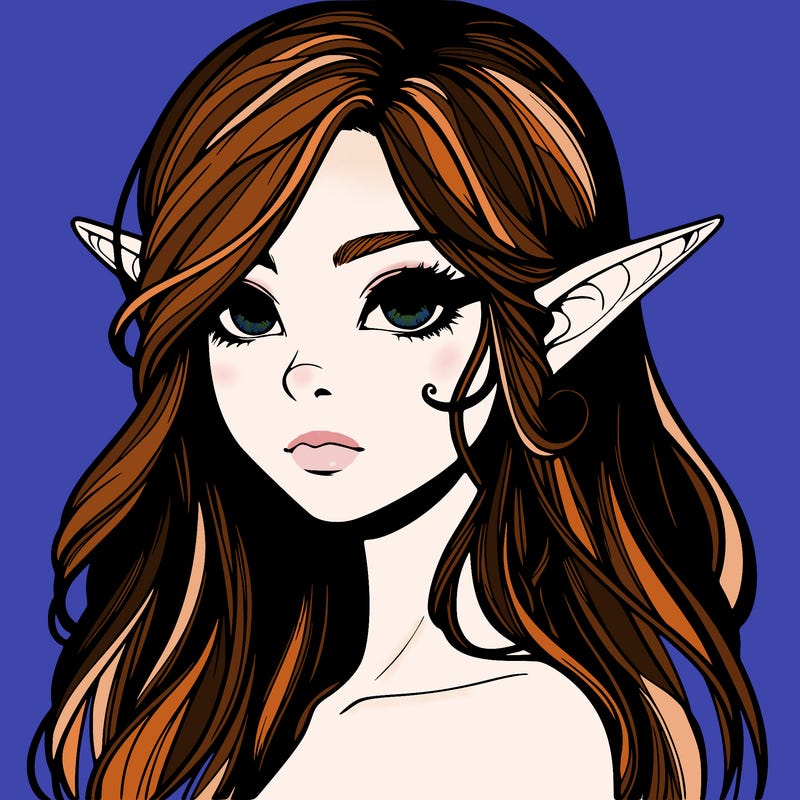 elf girl realistic dark fantasy