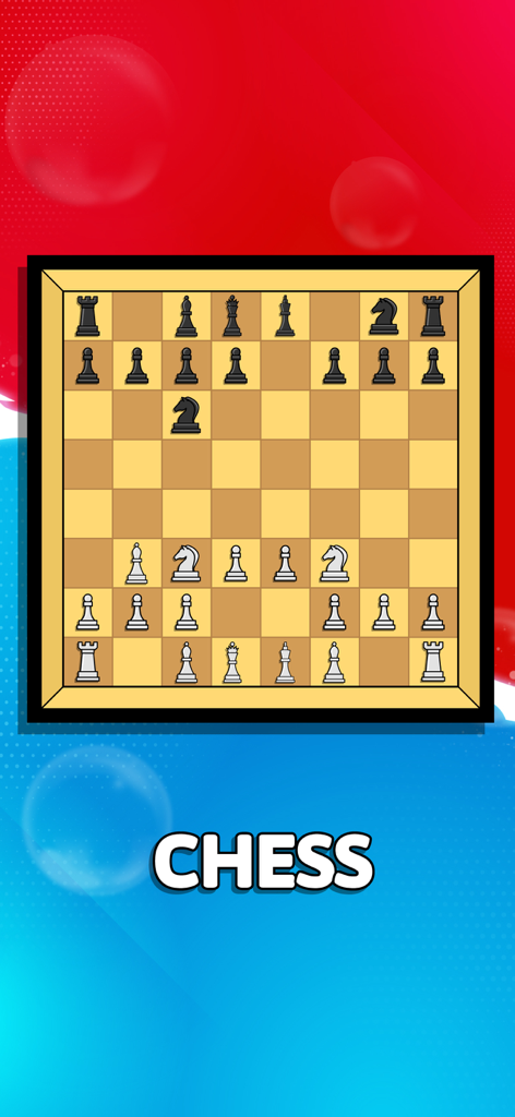 Two Player Games - Red Vs Blue - Chess board for two player offline competition