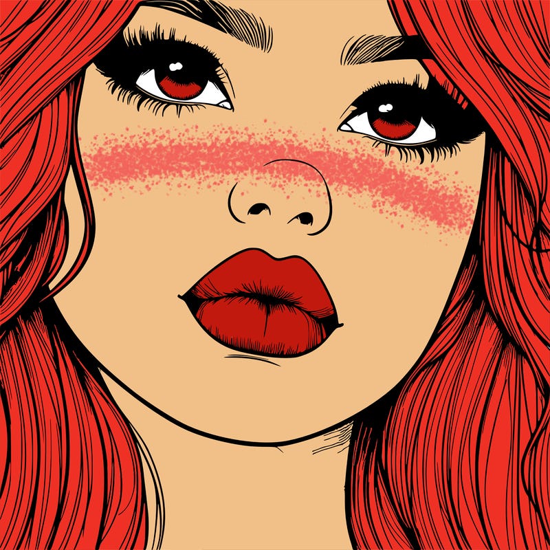 really realistic girl with lips