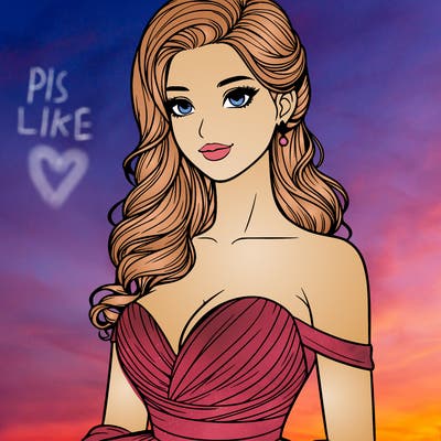 realistic woman in a beautiful dress