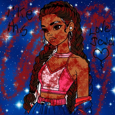 beautiful woman with braided hair crop top